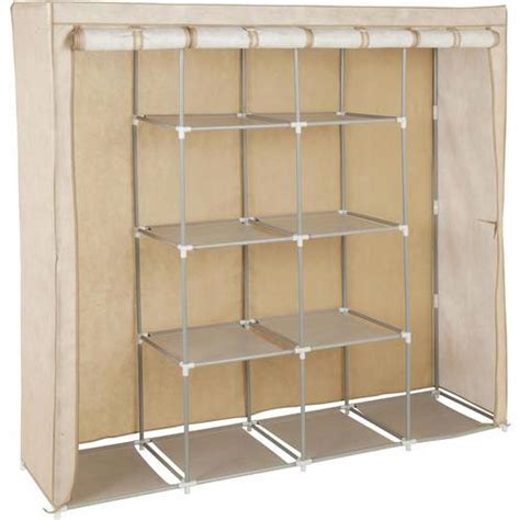 triple modular metal framed fabric wardrobe instructions|Argos Triple Metal And Polycotton Wardrobe .